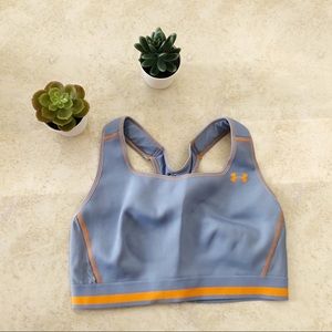 Under Armour Sz M Gray Orange Sport Bra
